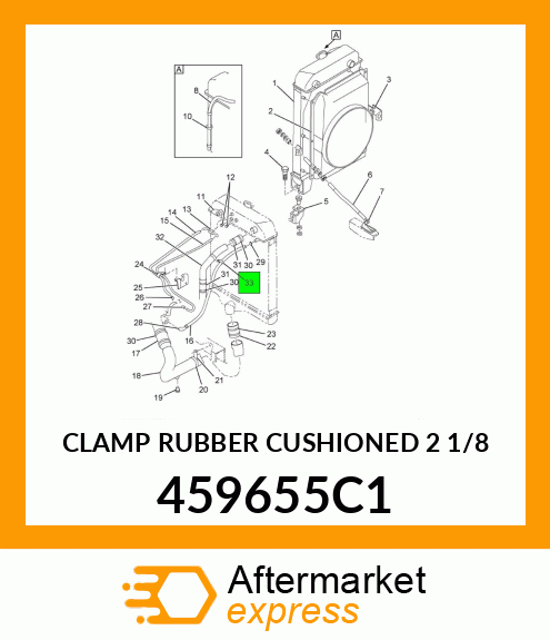 CLAMP RUBBER CUSHIONED 2 1/8" 459655C1