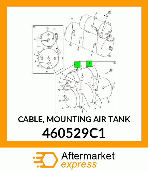 CABLE, MOUNTING AIR TANK 460529C1