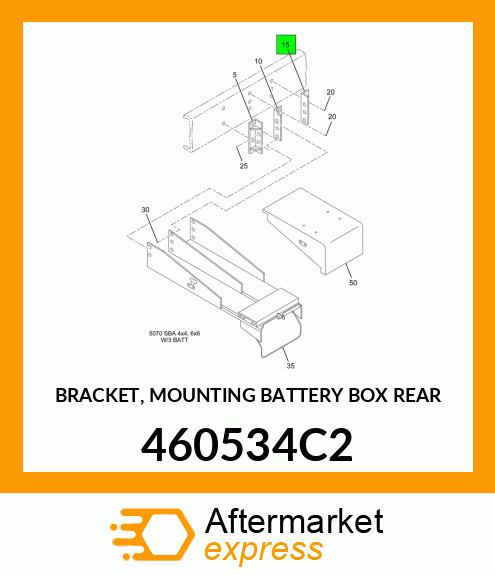 BRACKET, MOUNTING BATTERY BOX REAR 460534C2