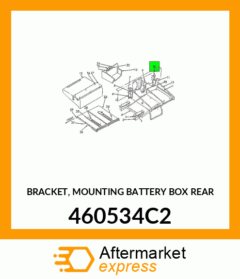 BRACKET, MOUNTING BATTERY BOX REAR 460534C2