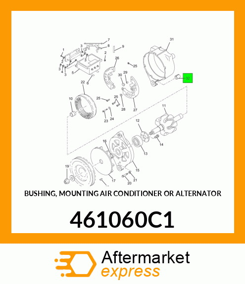 BUSHING, MOUNTING AIR CONDITIONER OR ALTERNATOR 461060C1