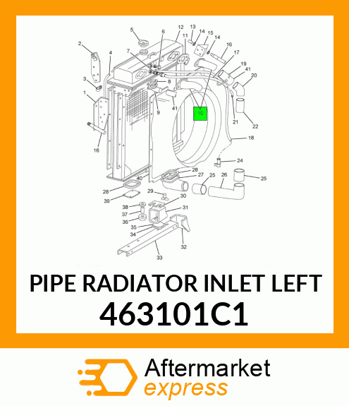 PIPE RADIATOR INLET LEFT 463101C1