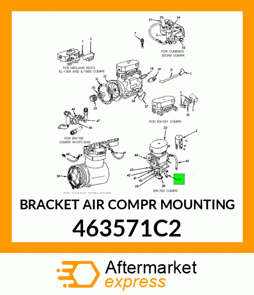 BRACKET AIR COMPR MOUNTING 463571C2