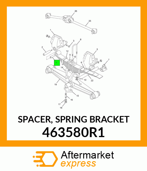SPACER, SPRING BRACKET 463580R1