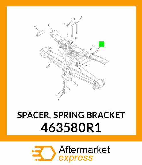 SPACER, SPRING BRACKET 463580R1