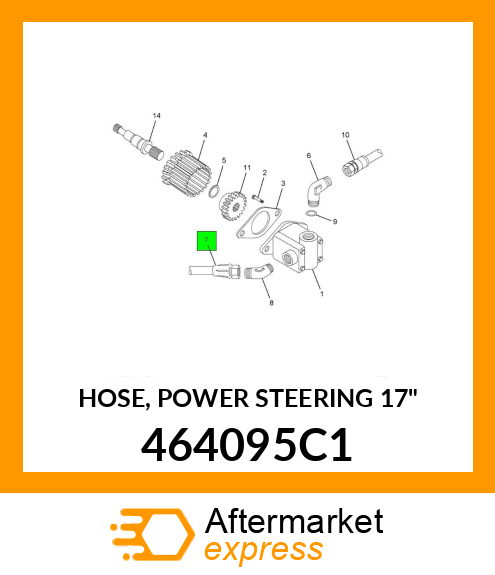 HOSE, POWER STEERING 17" 464095C1