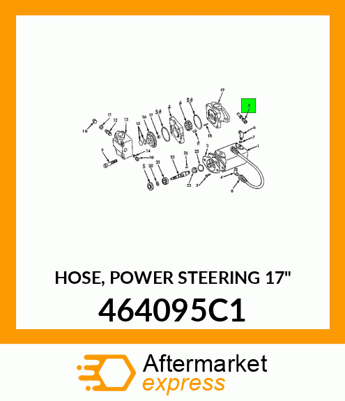 HOSE, POWER STEERING 17" 464095C1