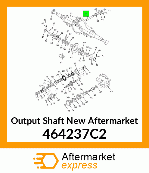 Output Shaft New Aftermarket 464237C2