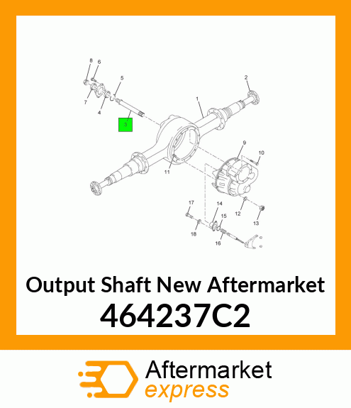 Output Shaft New Aftermarket 464237C2