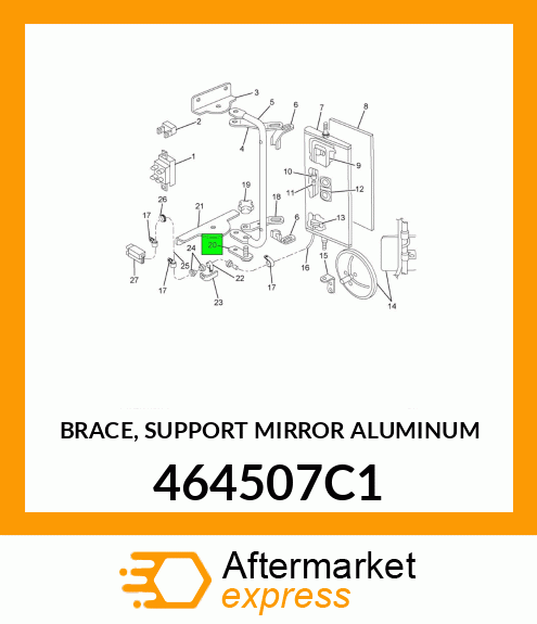 BRACE, SUPPORT MIRROR ALUMINUM 464507C1