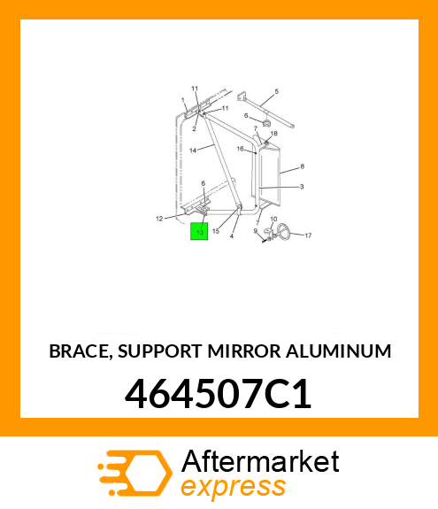 BRACE, SUPPORT MIRROR ALUMINUM 464507C1