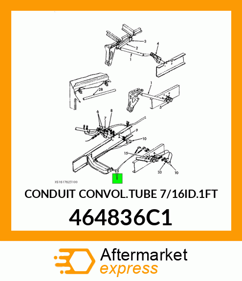 CONDUIT CONVOL.TUBE 7/16ID.1FT 464836C1