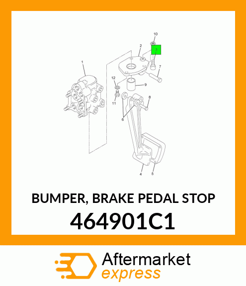 BUMPER, BRAKE PEDAL STOP 464901C1