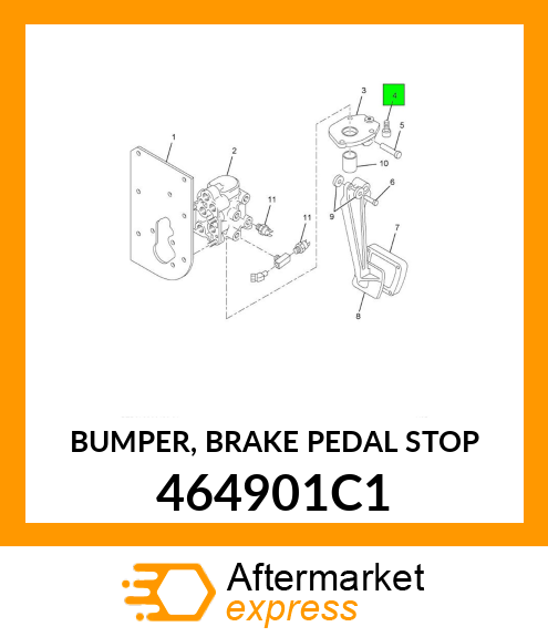 BUMPER, BRAKE PEDAL STOP 464901C1