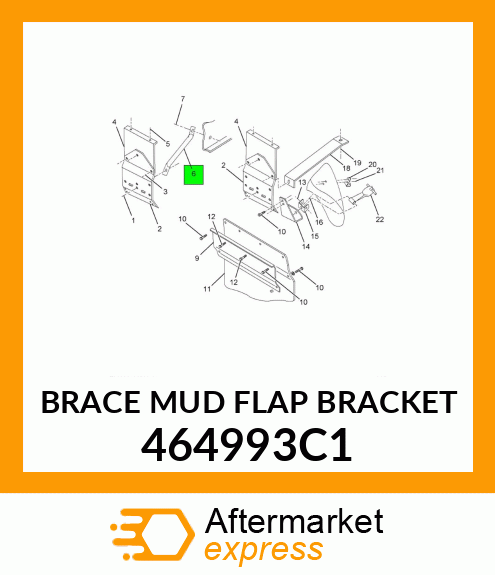 BRACE MUD FLAP BRACKET 464993C1