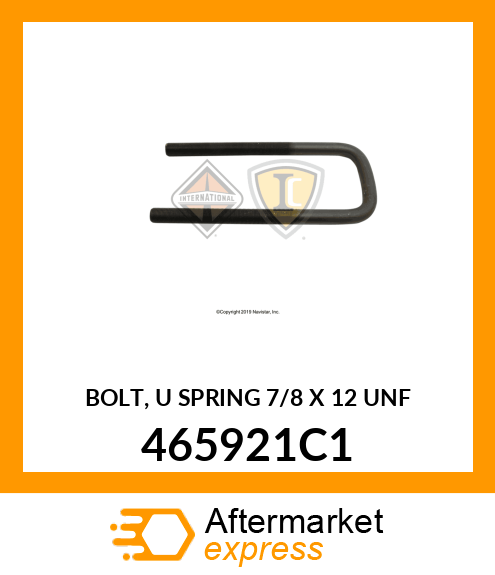 BOLT, "U" SPRING 7/8" X 12" UNF 465921C1