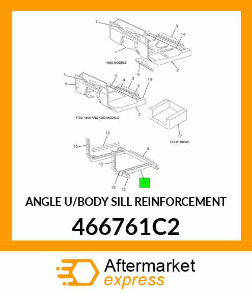 ANGLE U/BODY SILL REINFORCEMENT 466761C2