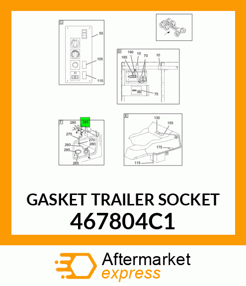 GASKET TRAILER SOCKET 467804C1