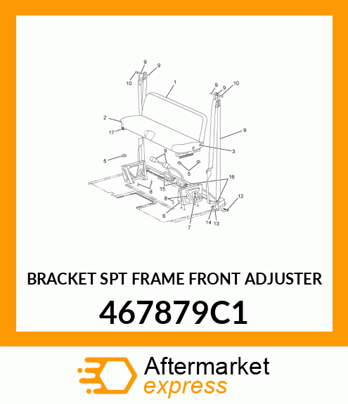 BRACKET SPT FRAME FRONT ADJUSTER 467879C1