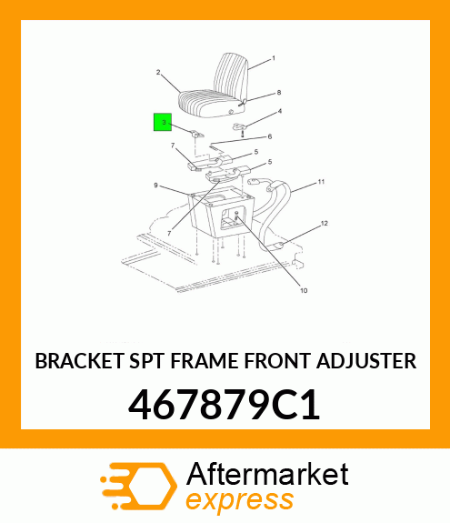 BRACKET SPT FRAME FRONT ADJUSTER 467879C1