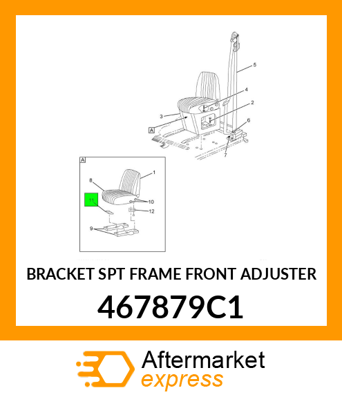 BRACKET SPT FRAME FRONT ADJUSTER 467879C1