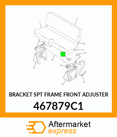 BRACKET SPT FRAME FRONT ADJUSTER 467879C1