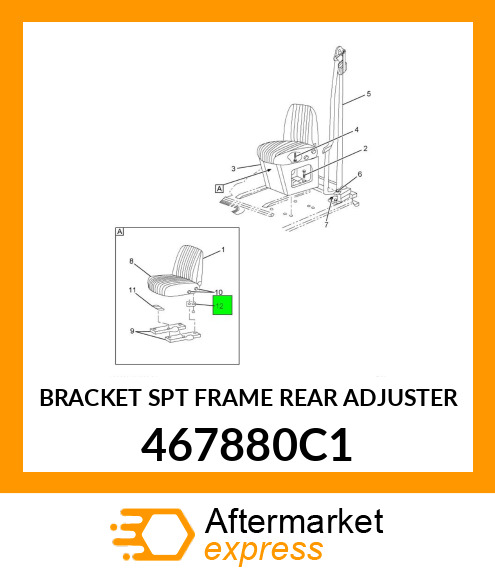 BRACKET SPT FRAME REAR ADJUSTER 467880C1