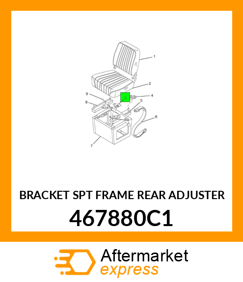 BRACKET SPT FRAME REAR ADJUSTER 467880C1