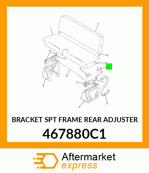 BRACKET SPT FRAME REAR ADJUSTER 467880C1