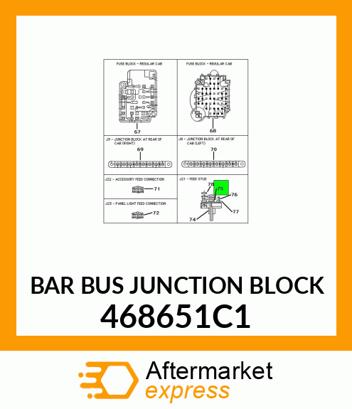 BAR BUS JUNCTION BLOCK 468651C1