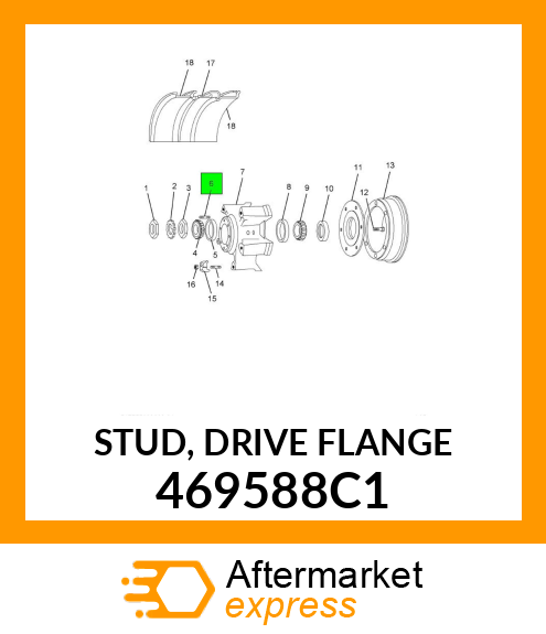 STUD, DRIVE FLANGE 469588C1