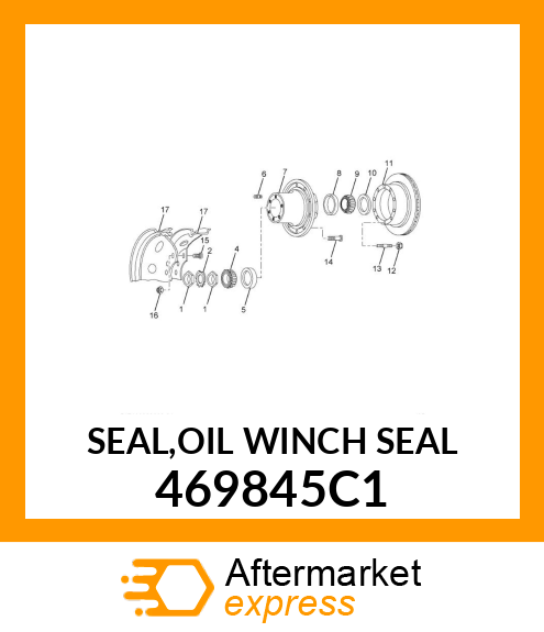 SEAL,OIL WINCH SEAL 469845C1