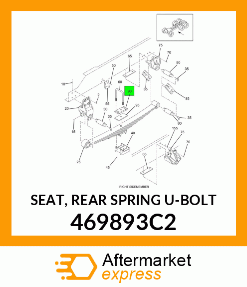 SEAT, REAR SPRING U-BOLT 469893C2