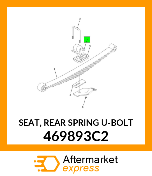 SEAT, REAR SPRING U-BOLT 469893C2