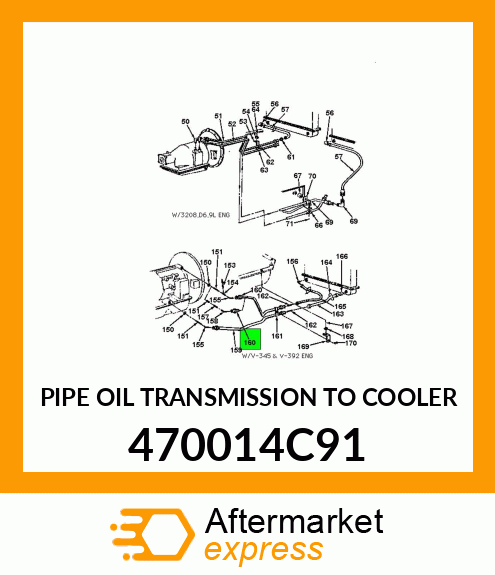 PIPE OIL TRANSMISSION TO COOLER 470014C91