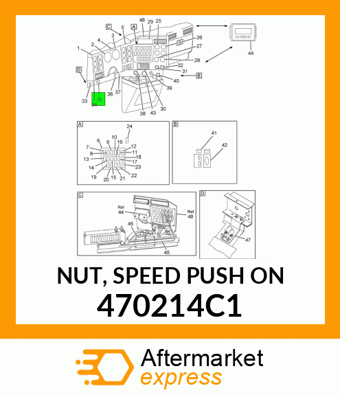 NUT, SPEED PUSH ON 470214C1