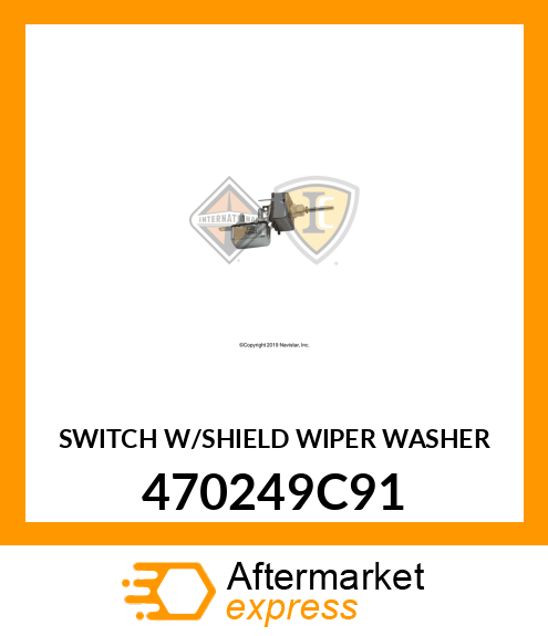 SWITCH W/SHIELD WIPER WASHER 470249C91