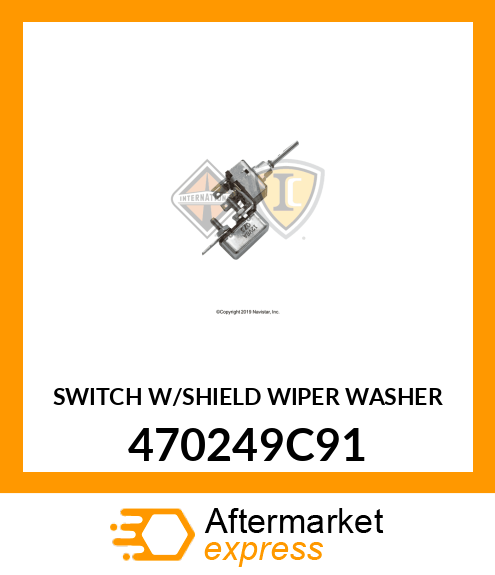 SWITCH W/SHIELD WIPER WASHER 470249C91