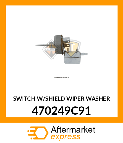 SWITCH W/SHIELD WIPER WASHER 470249C91