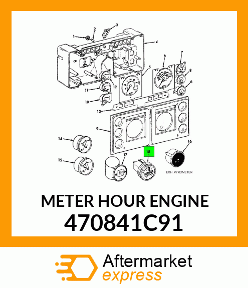 METER HOUR ENGINE 470841C91