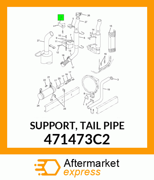 SUPPORT, TAIL PIPE 471473C2