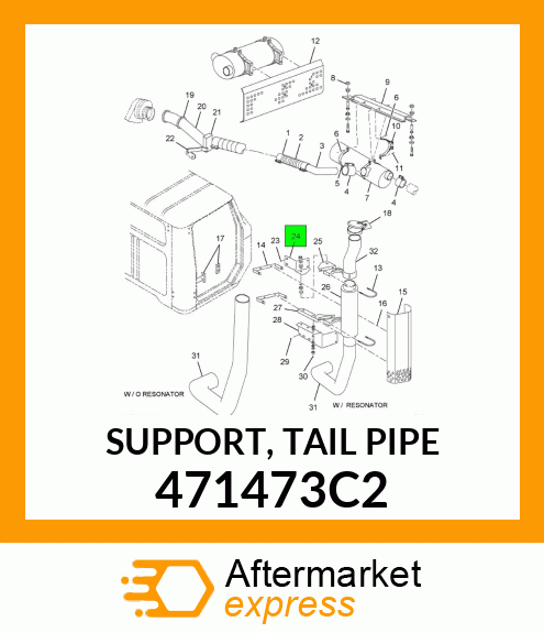 SUPPORT, TAIL PIPE 471473C2