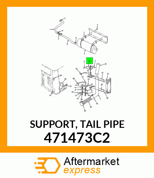 SUPPORT, TAIL PIPE 471473C2