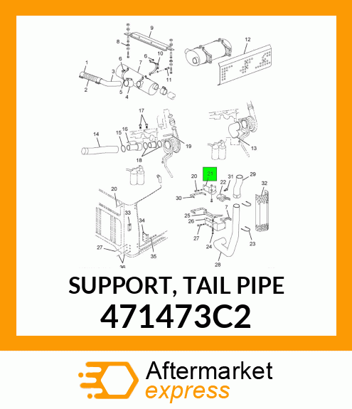 SUPPORT, TAIL PIPE 471473C2