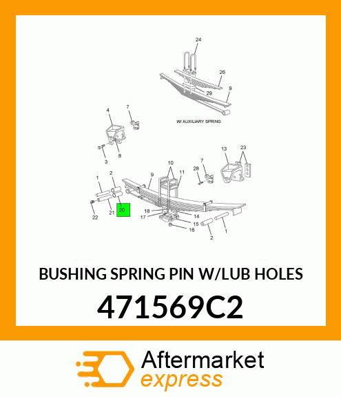 BUSHING SPRING PIN W/LUB HOLES 471569C2