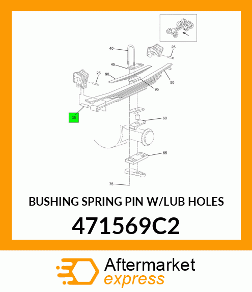 BUSHING SPRING PIN W/LUB HOLES 471569C2