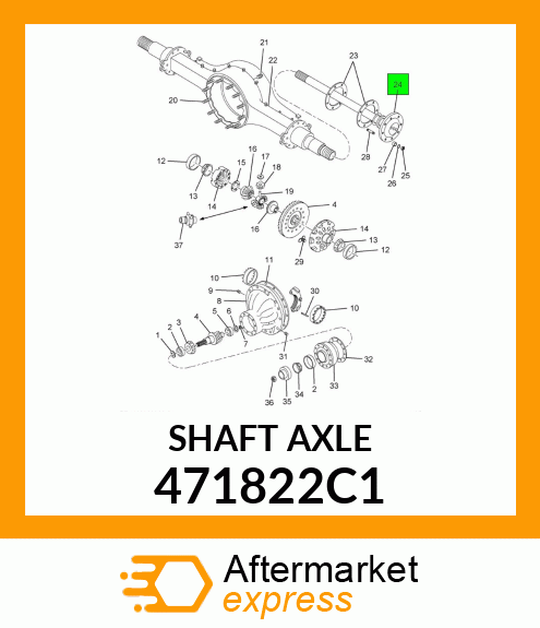 SHAFT AXLE 471822C1