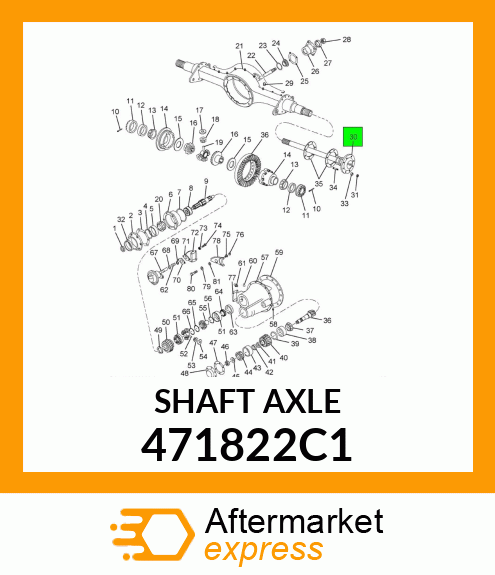 SHAFT AXLE 471822C1