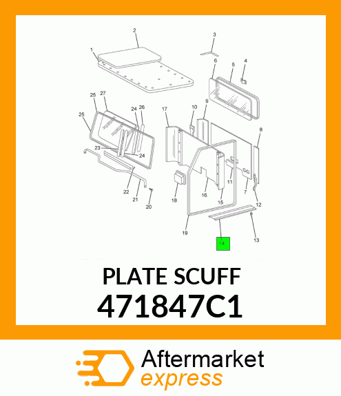 PLATE SCUFF 471847C1