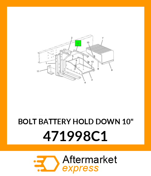 BOLT BATTERY HOLD DOWN 10" 471998C1